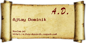 Ajtay Dominik névjegykártya