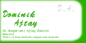 dominik ajtay business card